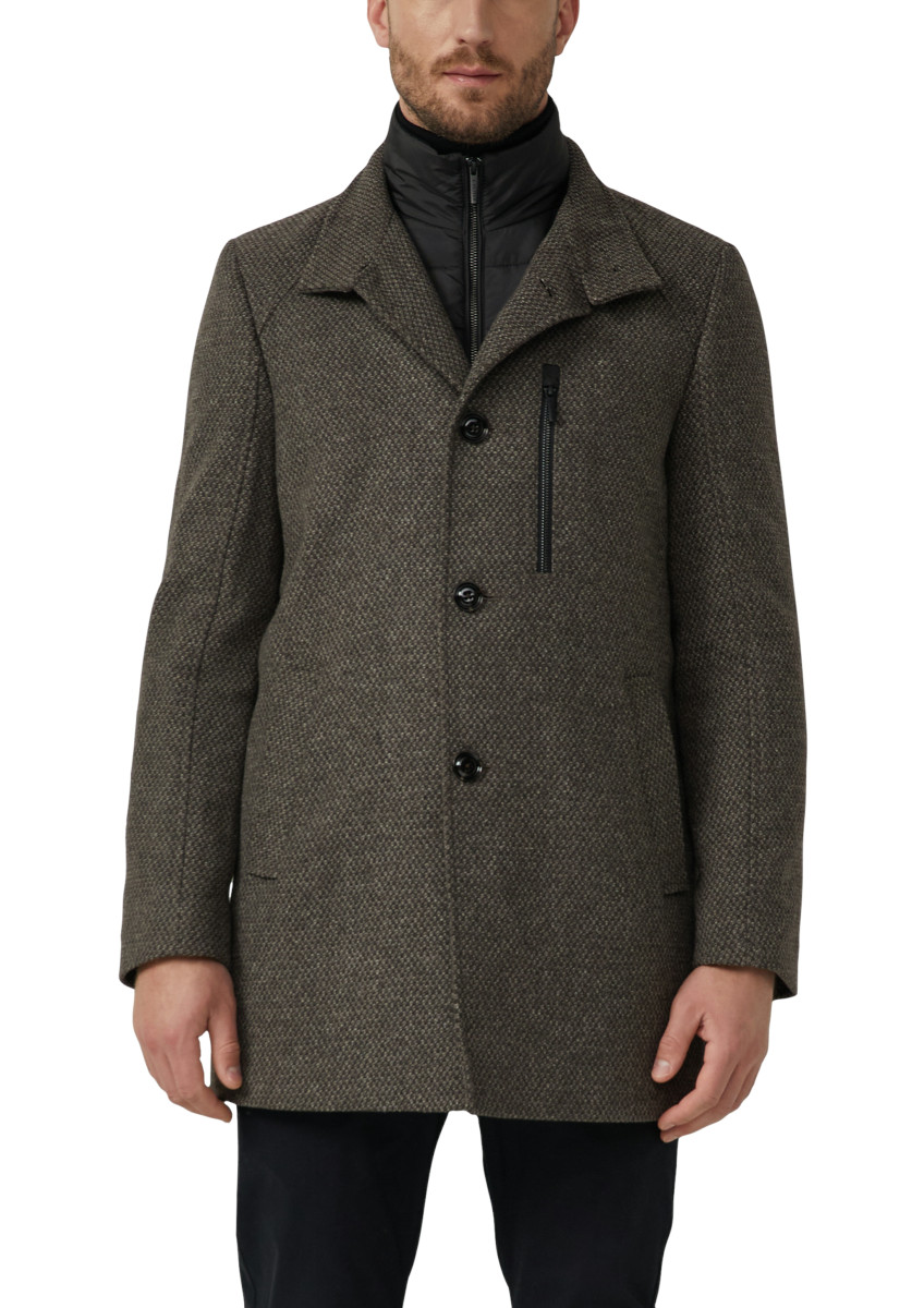 s.Oliver Black Label Klassischer Mantel mit herausnehmbarem Insert - braun (87P0)