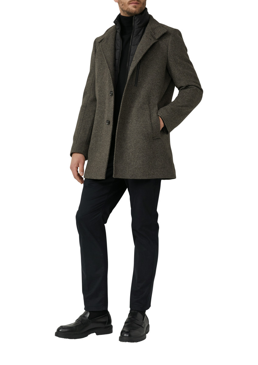 s.Oliver Black Label Klassischer Mantel mit herausnehmbarem Insert - braun (87P0)