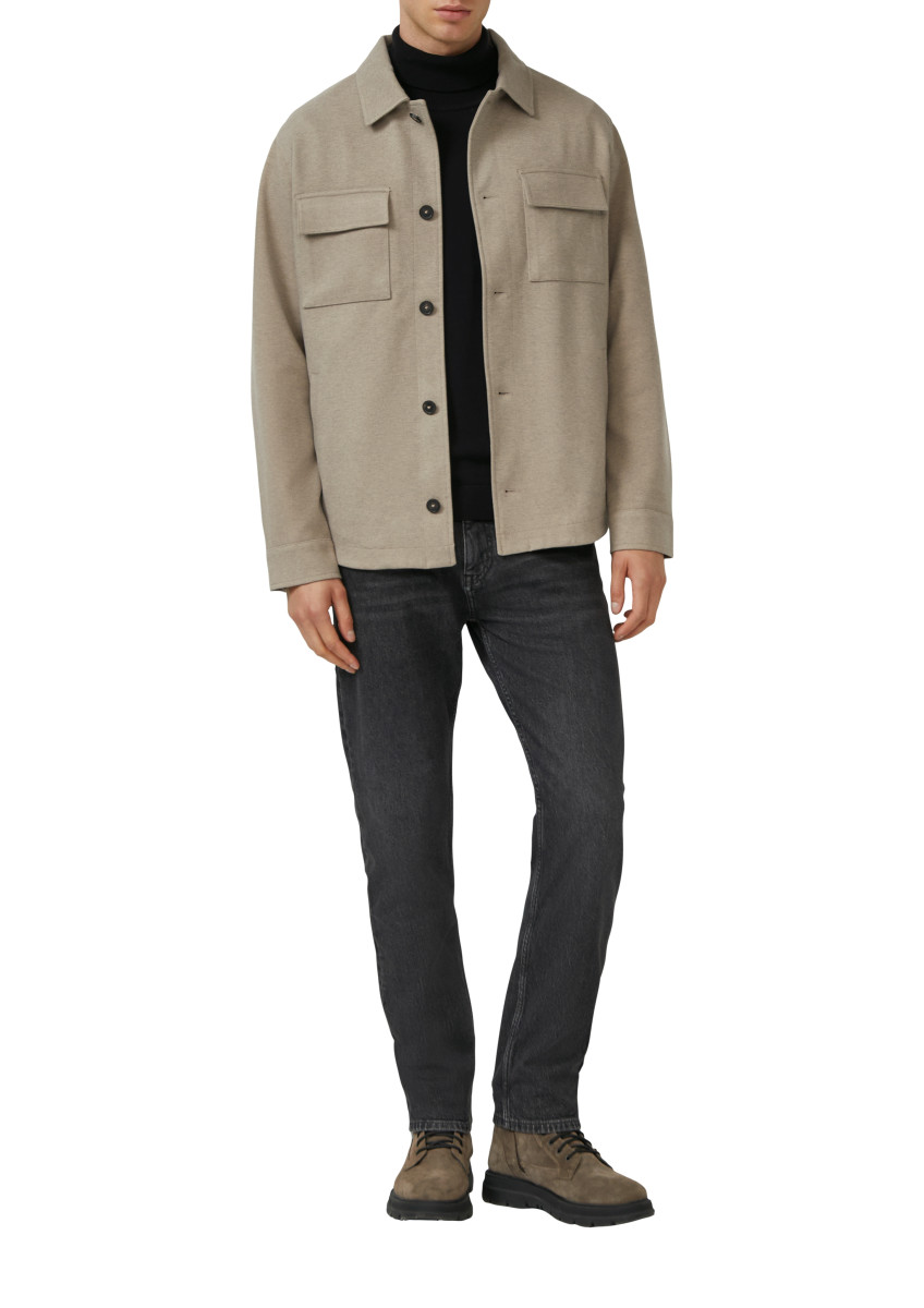 s.Oliver Red Label Softes Overshirt mit Kentkragen und aufgesetzten Brusttaschen - beige (80W0)