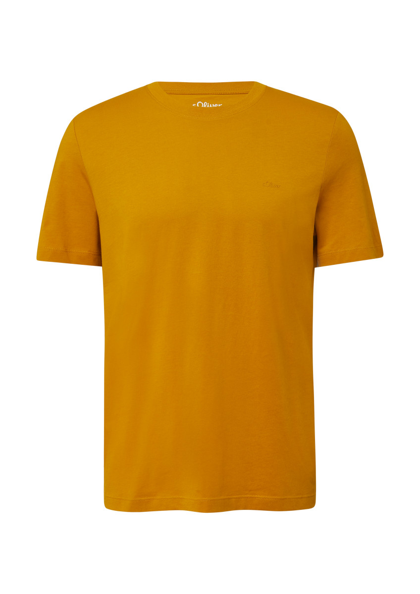 s.Oliver Red Label Baumwoll-T-Shirt mit Logo-Print - gelb (1622)