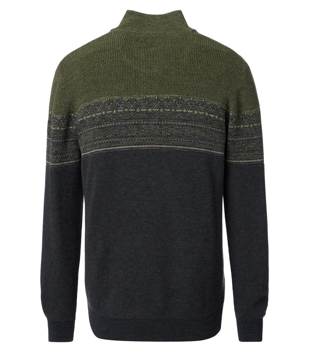 Casamoda Troyer mit Reißverschluss - grün (373)