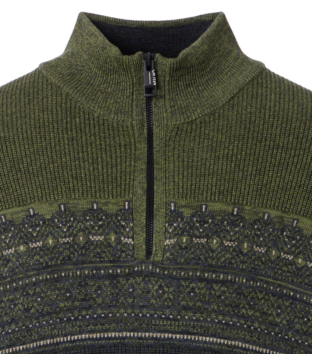 Casamoda Troyer mit Reißverschluss - grün (373)