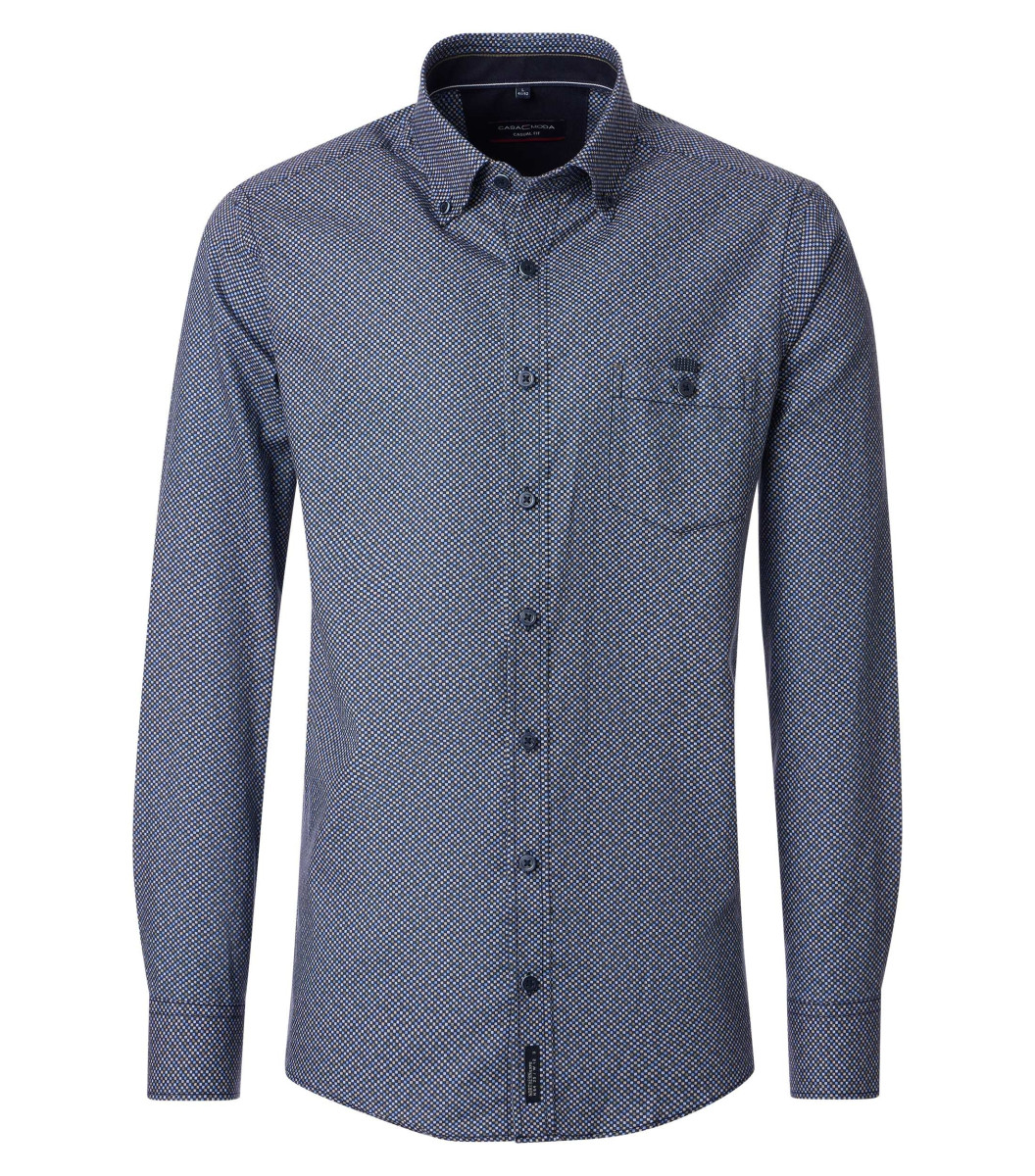 Casamoda Casual Fit: Freizeithemd - blau (100)