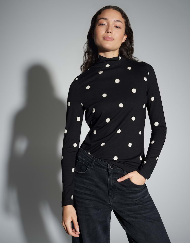 Opus Slim Longsleeve - Sipunkto - schwarz/weiß (900)