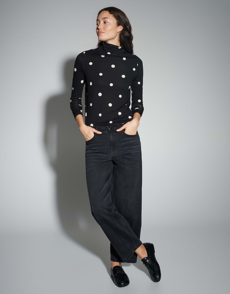 Opus Slim Longsleeve - Sipunkto - schwarz/weiß (900)