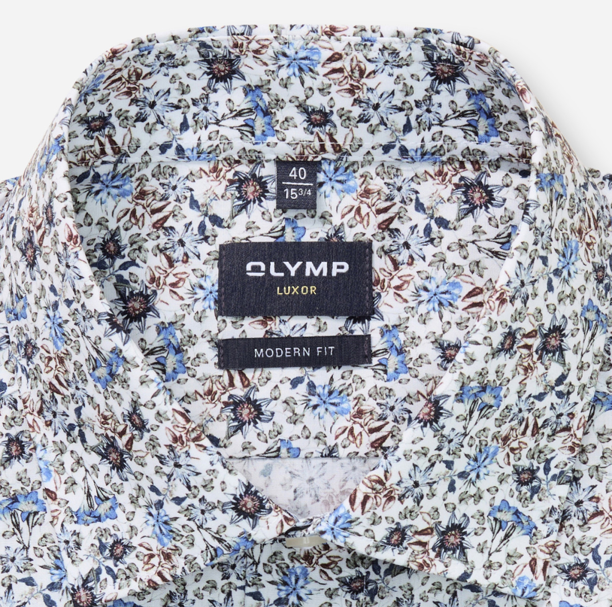 Olymp Modern Fit: Business Shirt - blue/green/white (00)