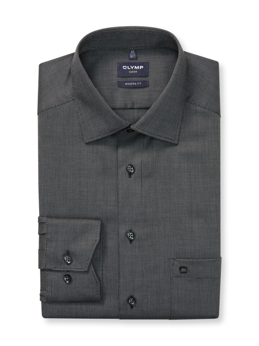 Olymp Modern Fit: Business Shirt - gray/black (63)