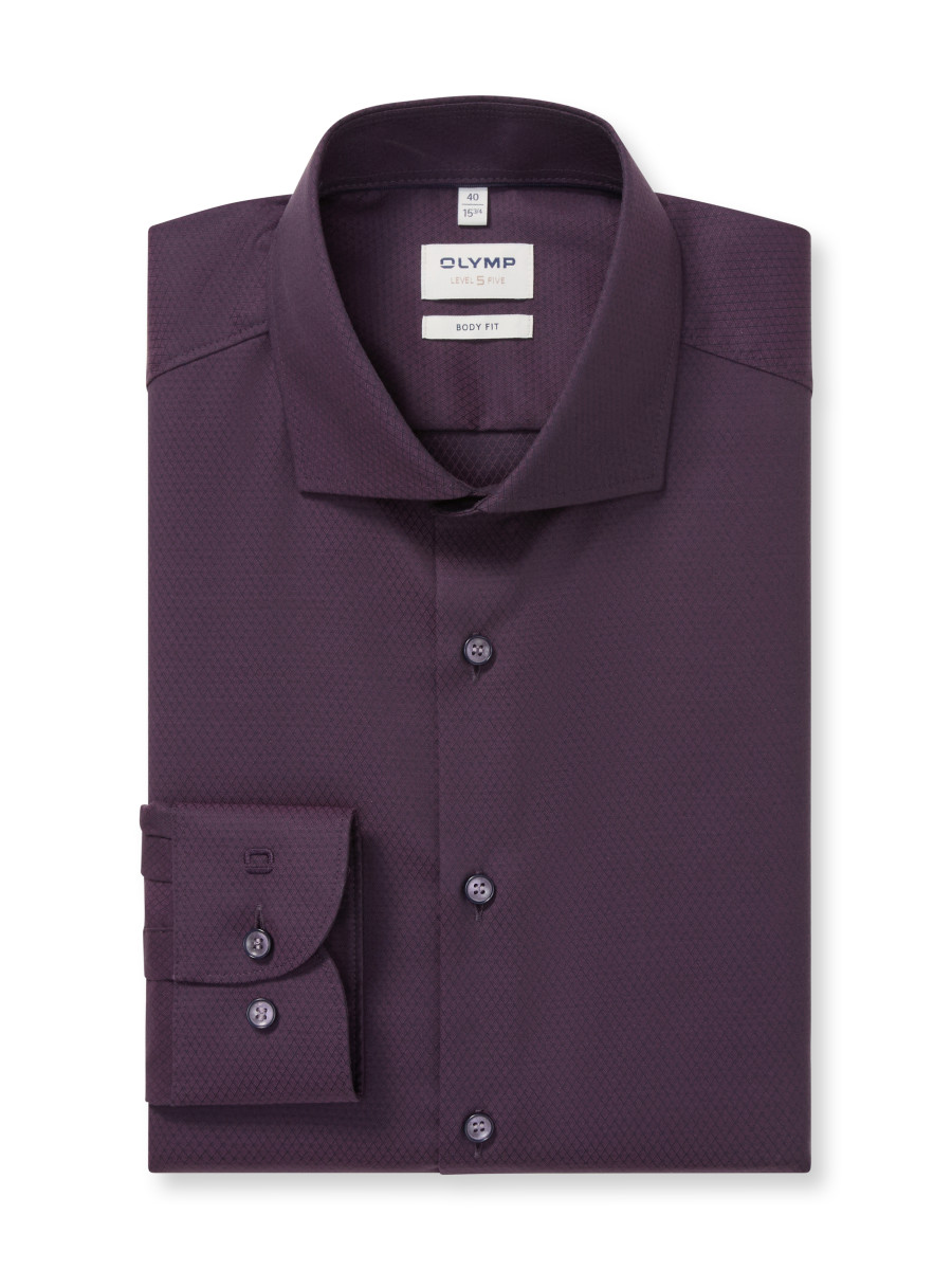Olymp Body Fit: Businesshemd - violet (98)
