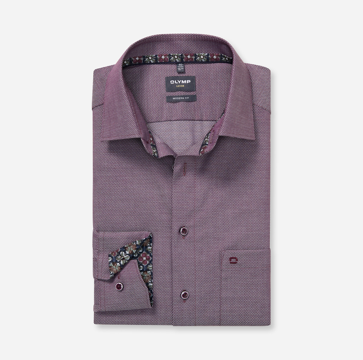 Olymp Modern Fit: Business Shirt - violet (98)