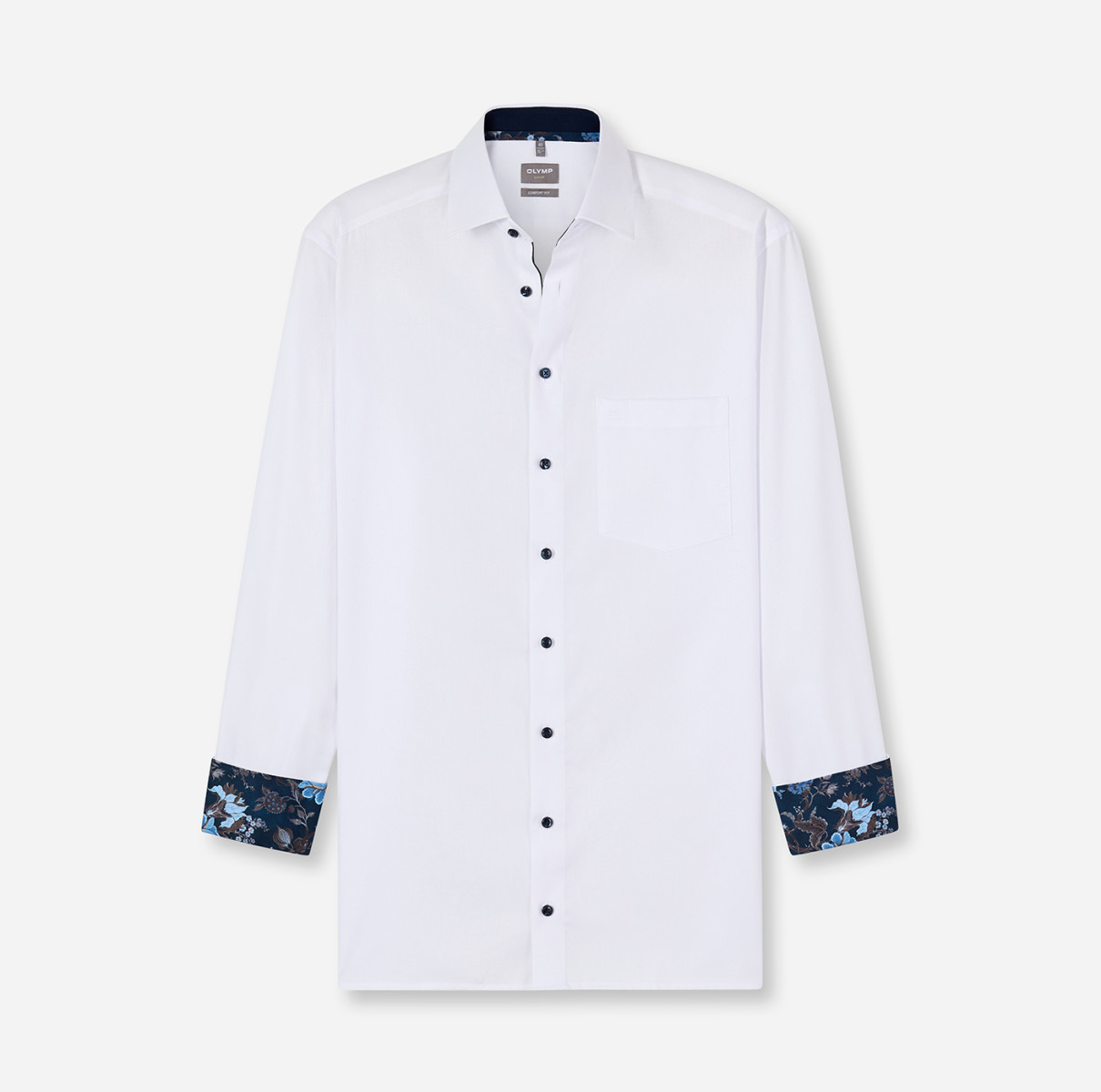 Olymp Comfort Fit: Business shirt - white (00)