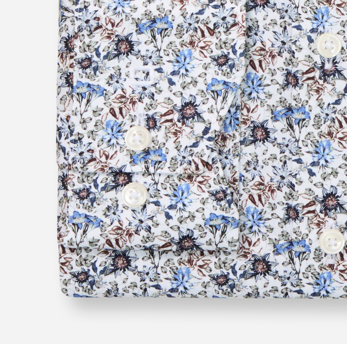 Olymp Modern Fit: Business Shirt - blue/green/white (00)