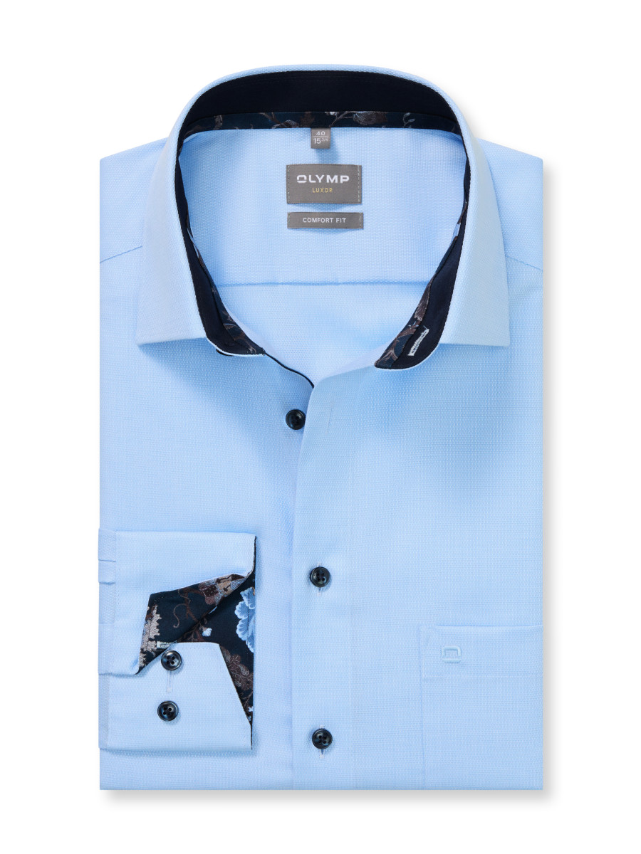 Olymp Comfort Fit: Business shirt - blue (11)