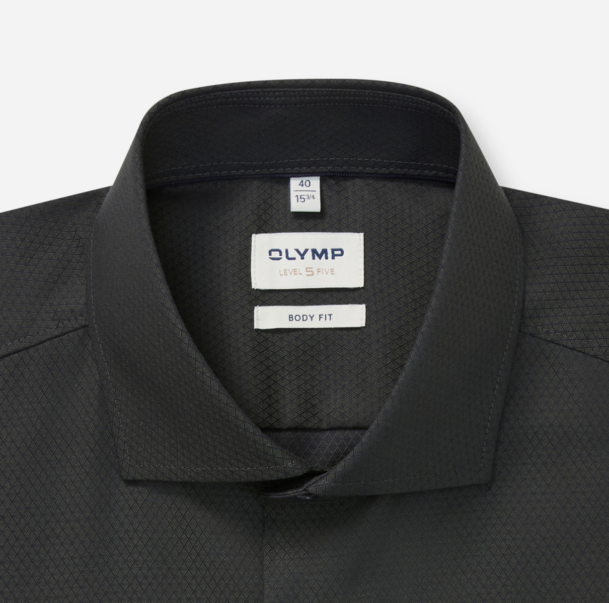 Olymp Body Fit: Businesshemd - grau/grün (48)