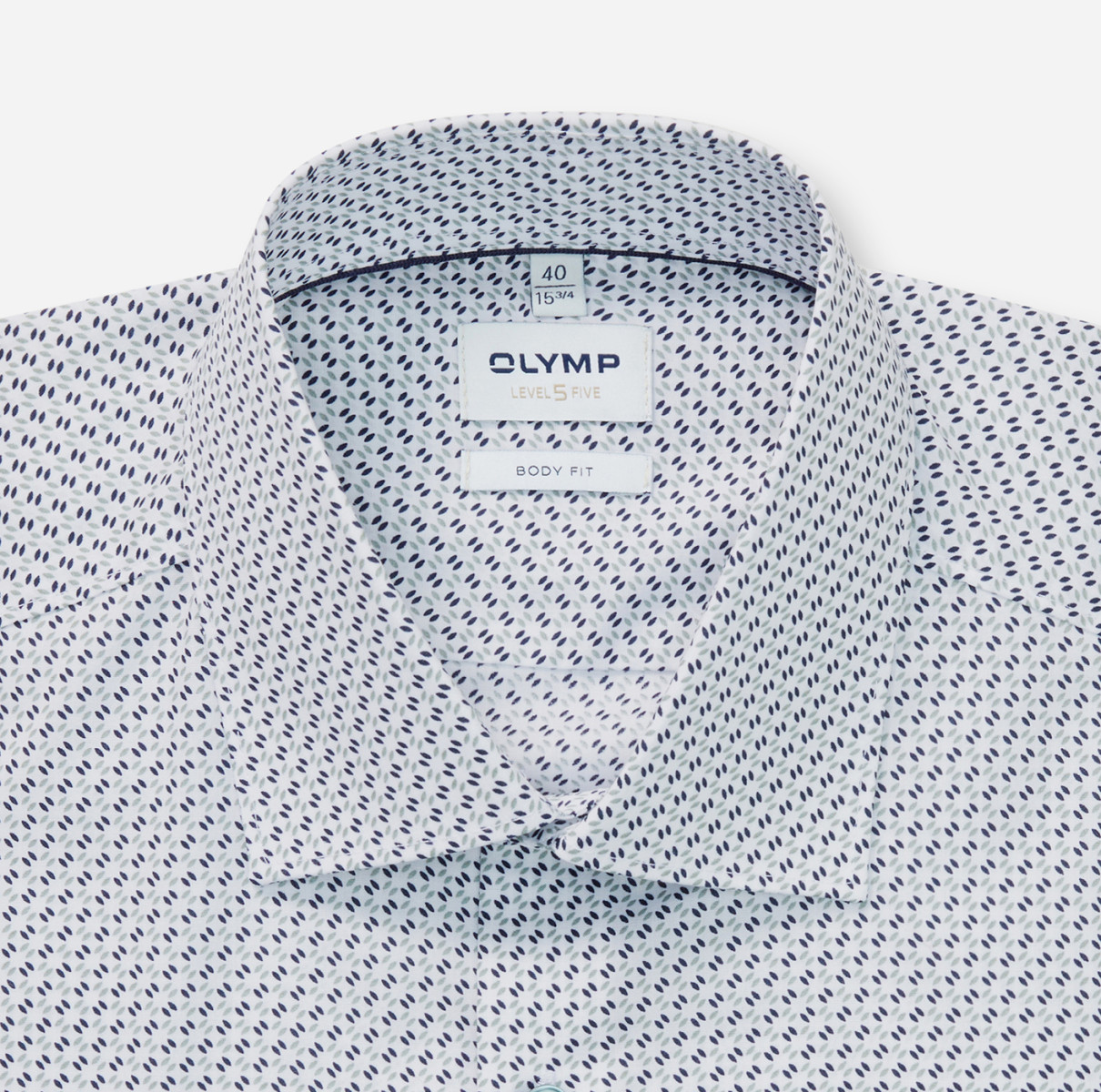 Olymp Hemd mit Minimal-Dessin - grau (75)