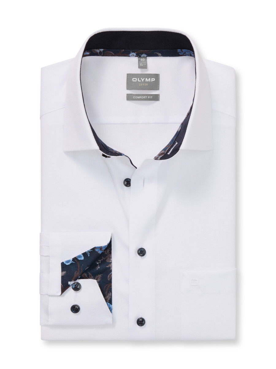 Olymp Comfort Fit: Business shirt - white (00)