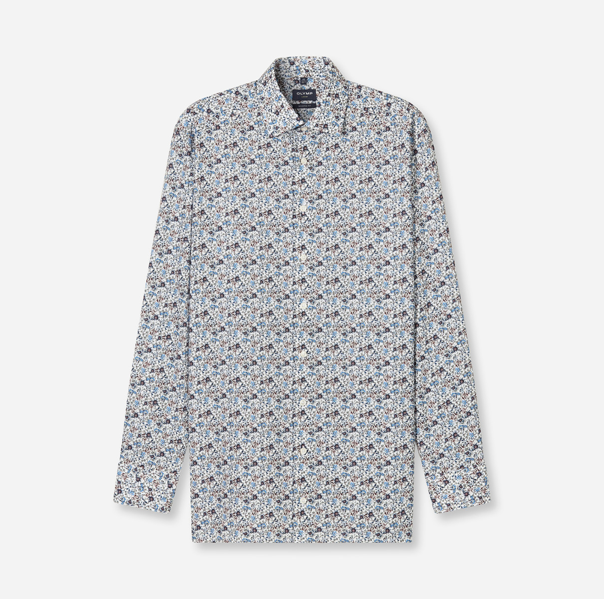 Olymp Modern Fit: Business Shirt - blue/green/white (00)