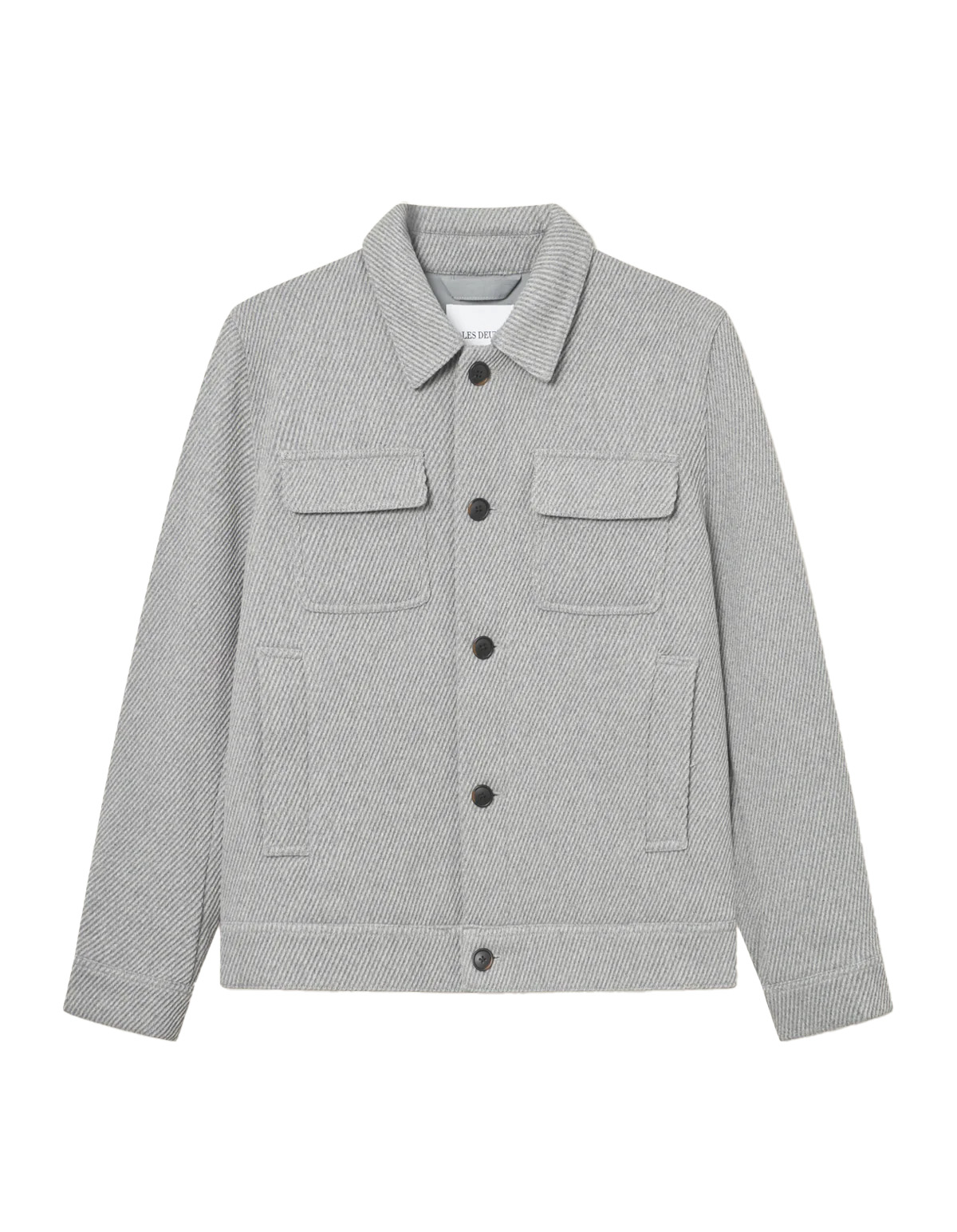 Les Deux Nash Twill-Wolljacke - grau (320)