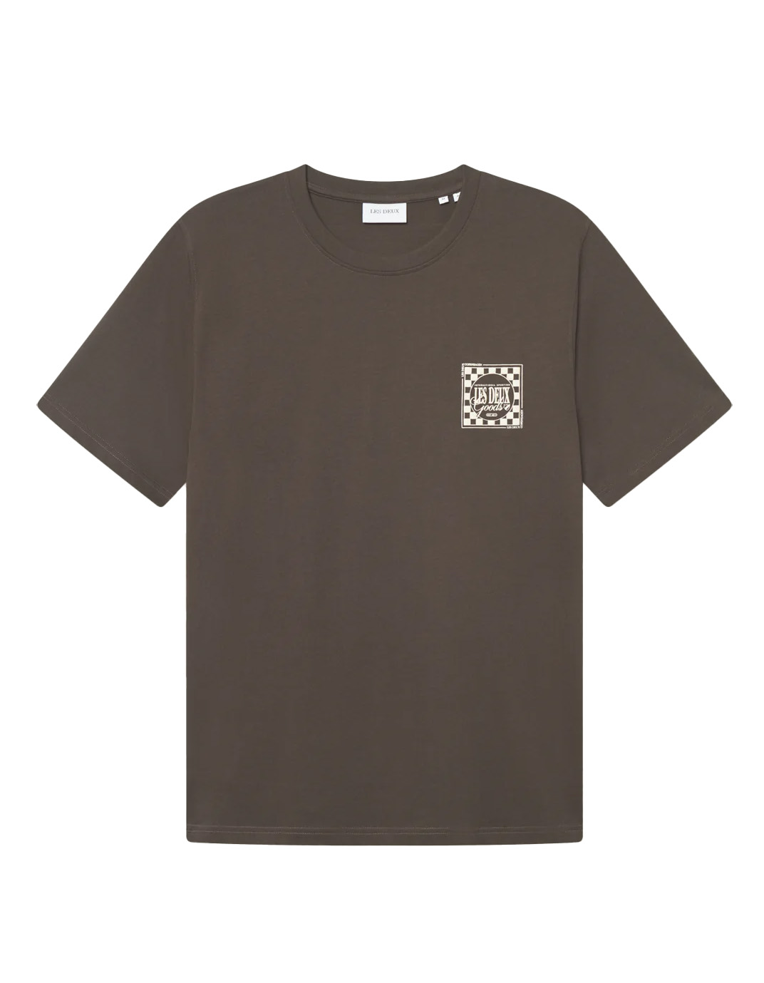 Les Deux T-Shirt mit Logoprint - braun (844)