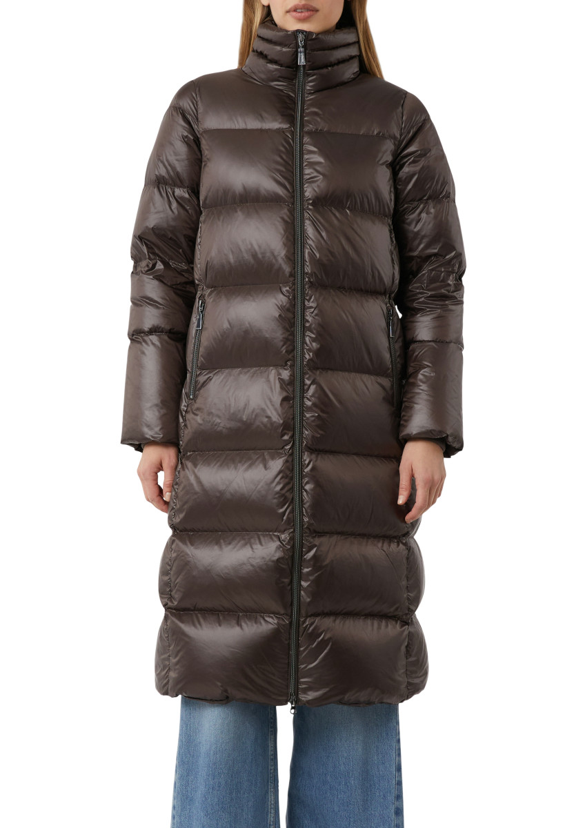 comma Schimmernder Daunenmantel mit Stehkragen - braun (8940)