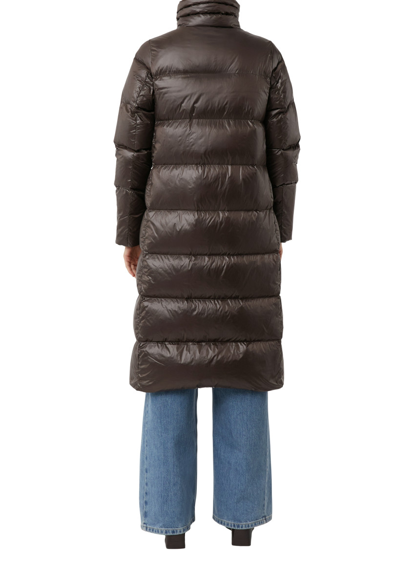 comma Schimmernder Daunenmantel mit Stehkragen - braun (8940)