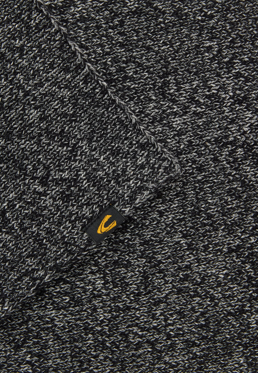 Camel active Mottled knitted scarf - gray/black (88)