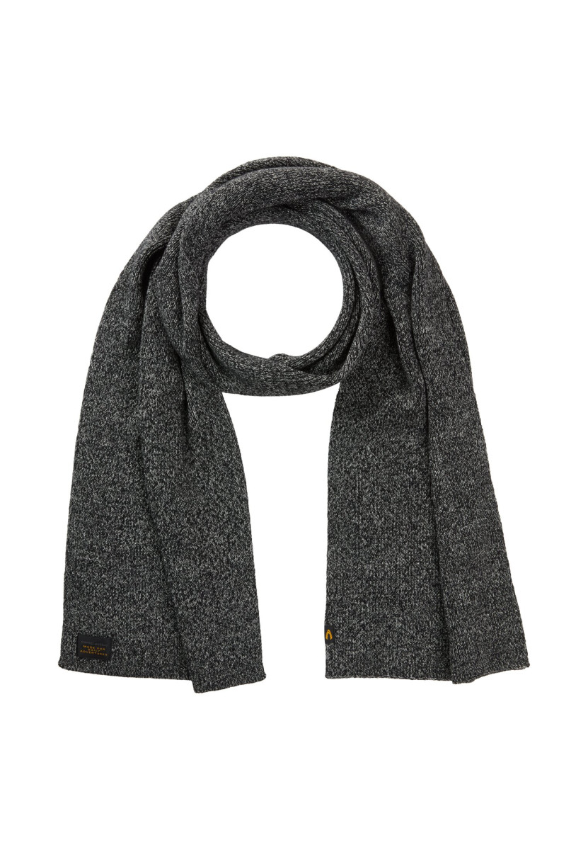 Camel active Mottled knitted scarf - gray/black (88)