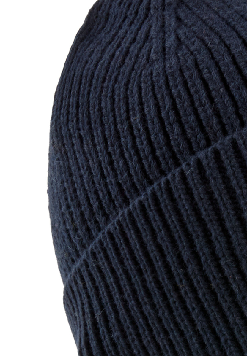 Camel active Beanie made from a cotton-cashmere mix - blue (48)