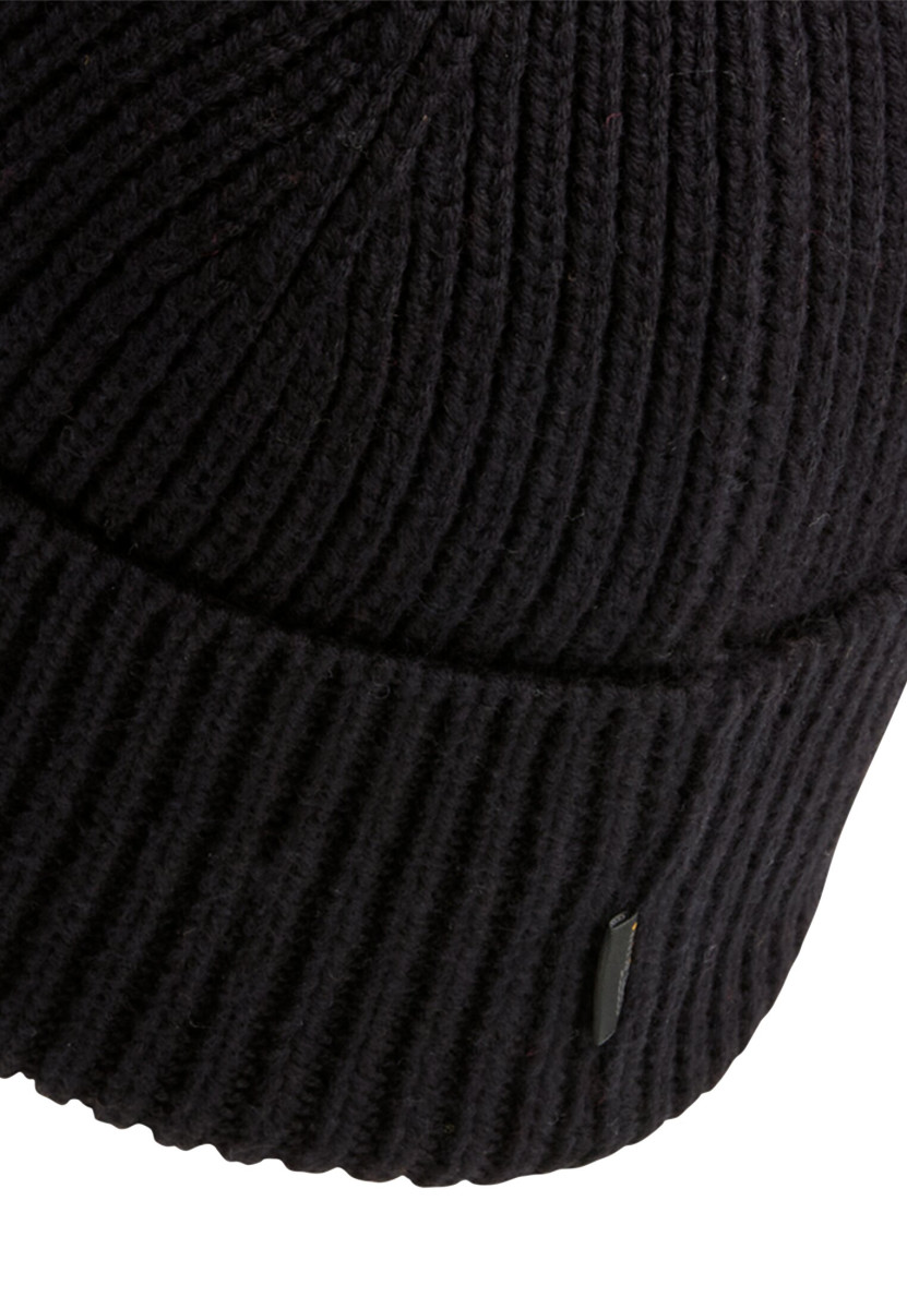 Camel active Beanie made from a cotton-cashmere mix - black (88)