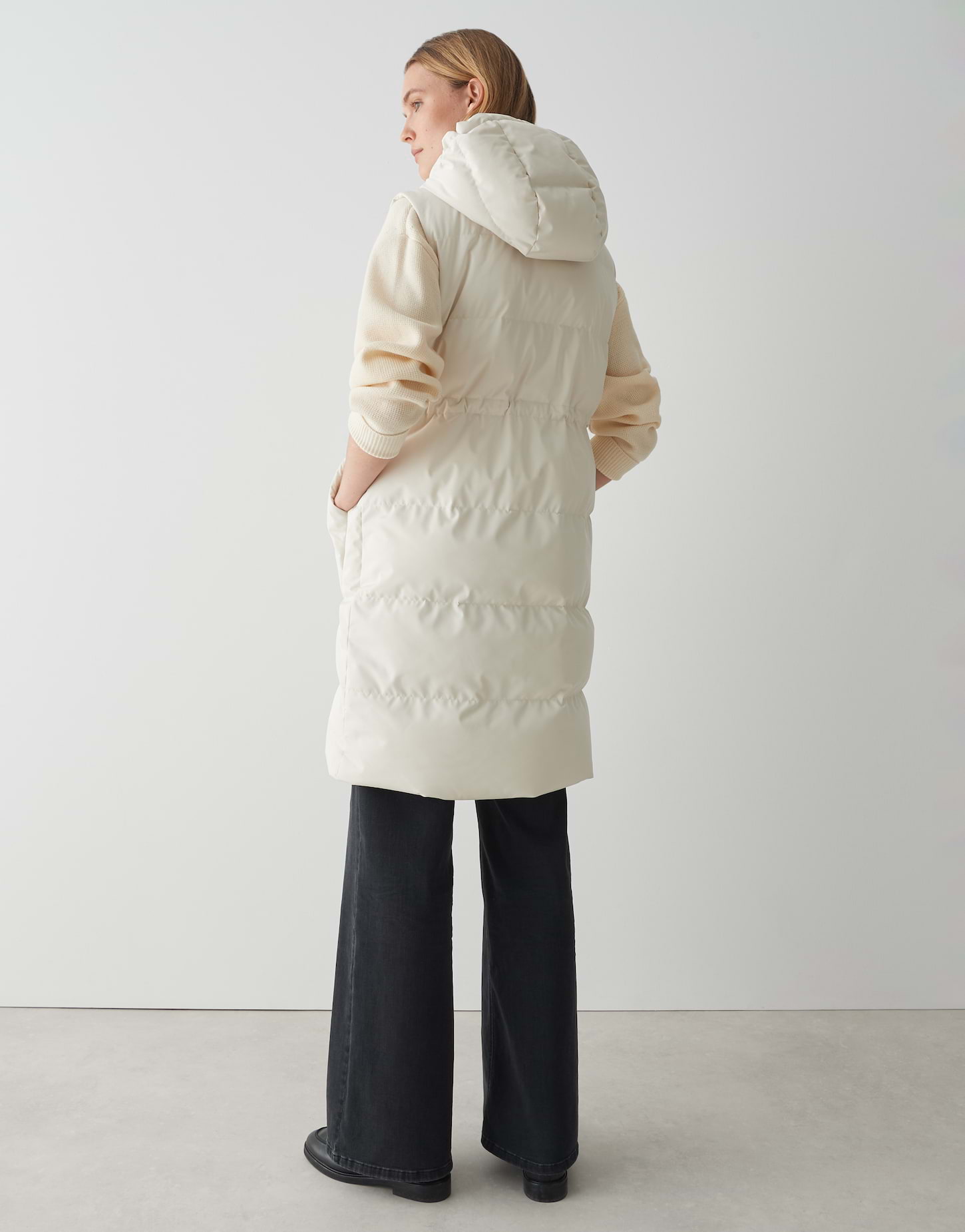 Opus Regular Steppweste mit Kapuze - Walma - beige (1006)