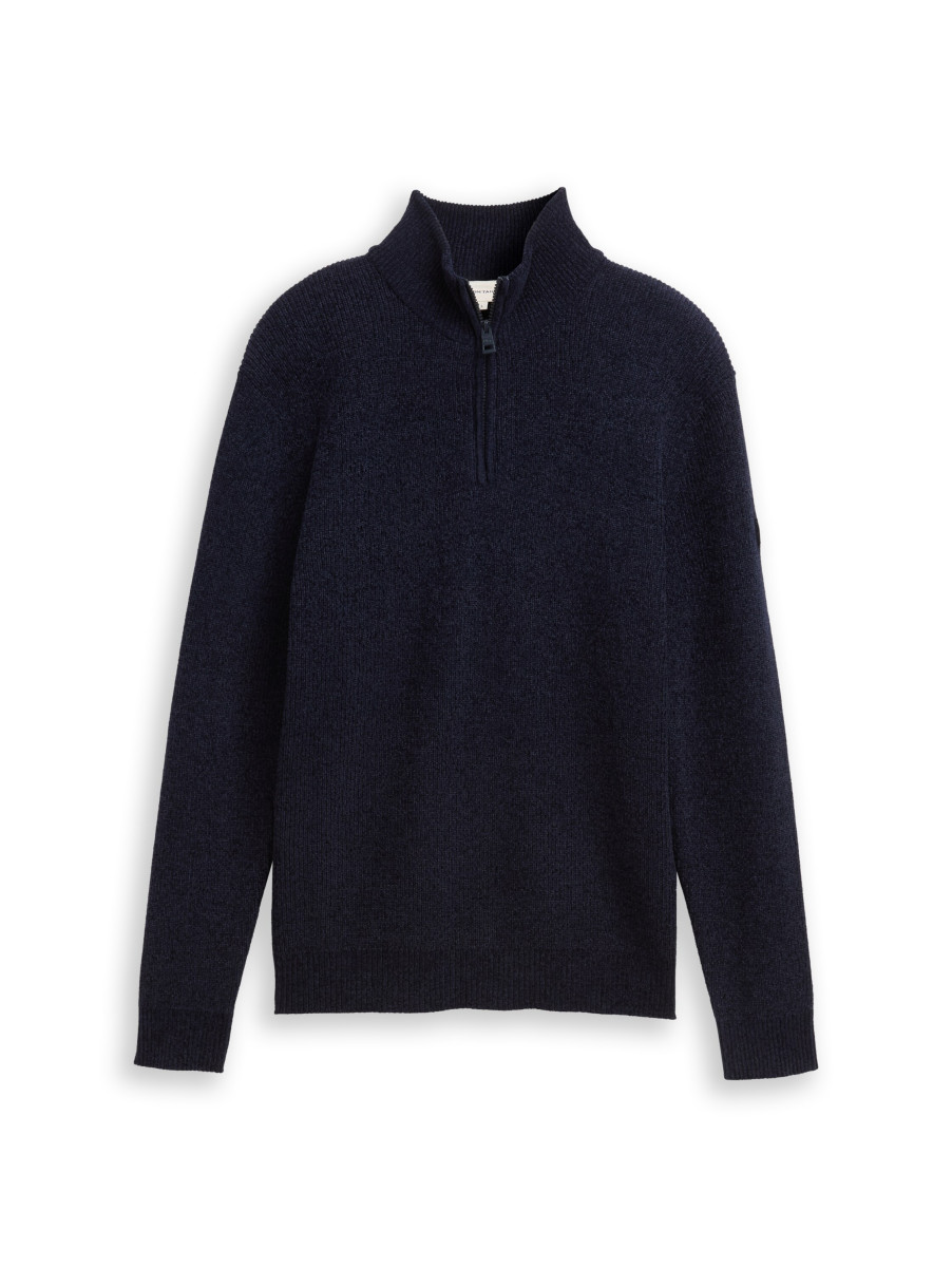 Tom Tailor Troyer Strickpullover - blau (10668)