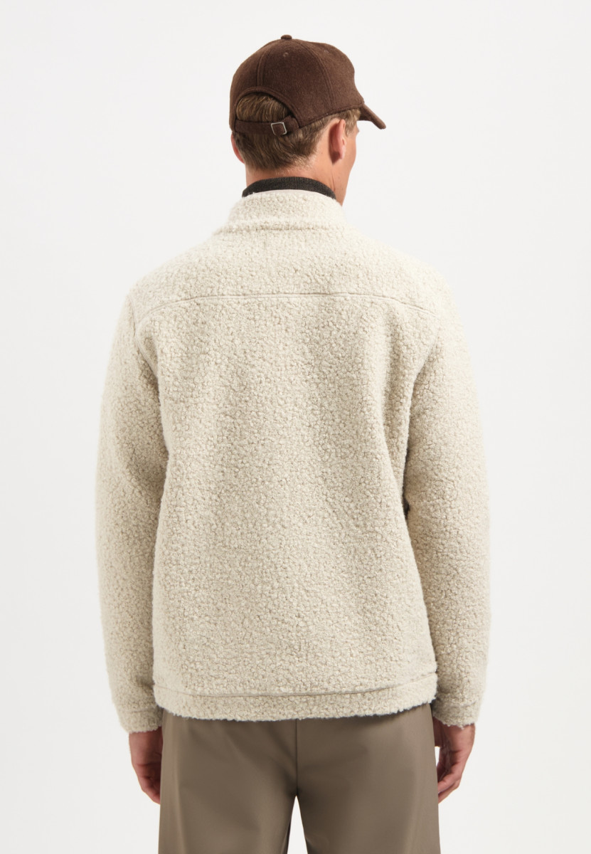 No Excess Sweater with Full Zip - beige (015)