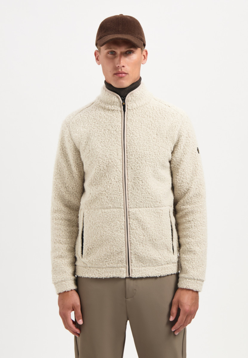 No Excess Sweater with Full Zip - beige (015)