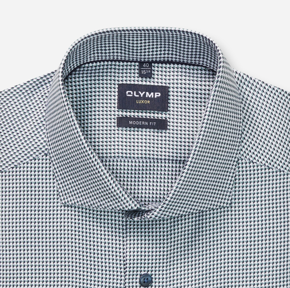 Olymp Modern Fit: Businesshemd - grün (45)