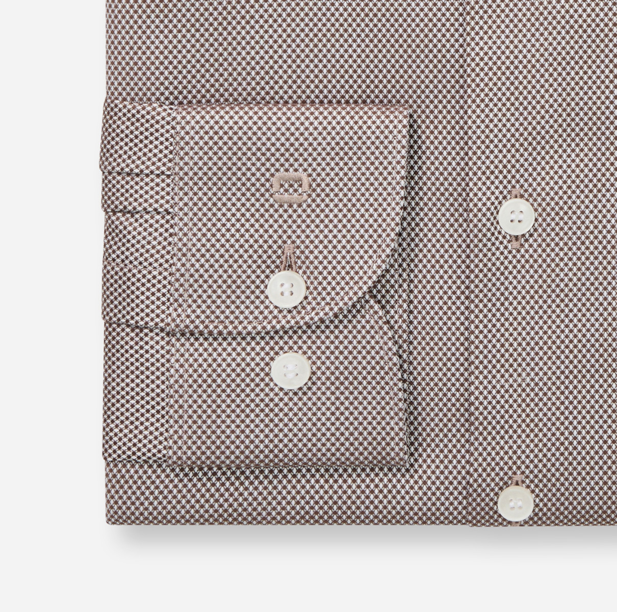 Olymp Body fit: Shirt - brown (27)