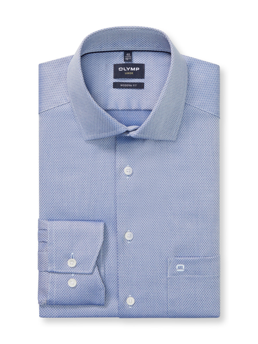 Olymp Modern fit: Shirt - blue (19)