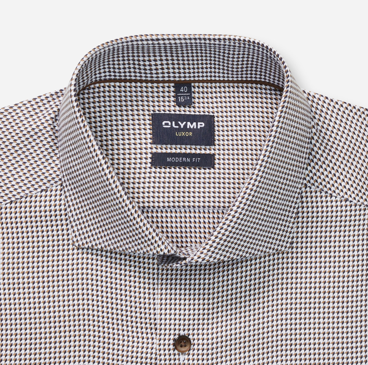 Olymp Modern Fit: Businesshemd - braun (28)