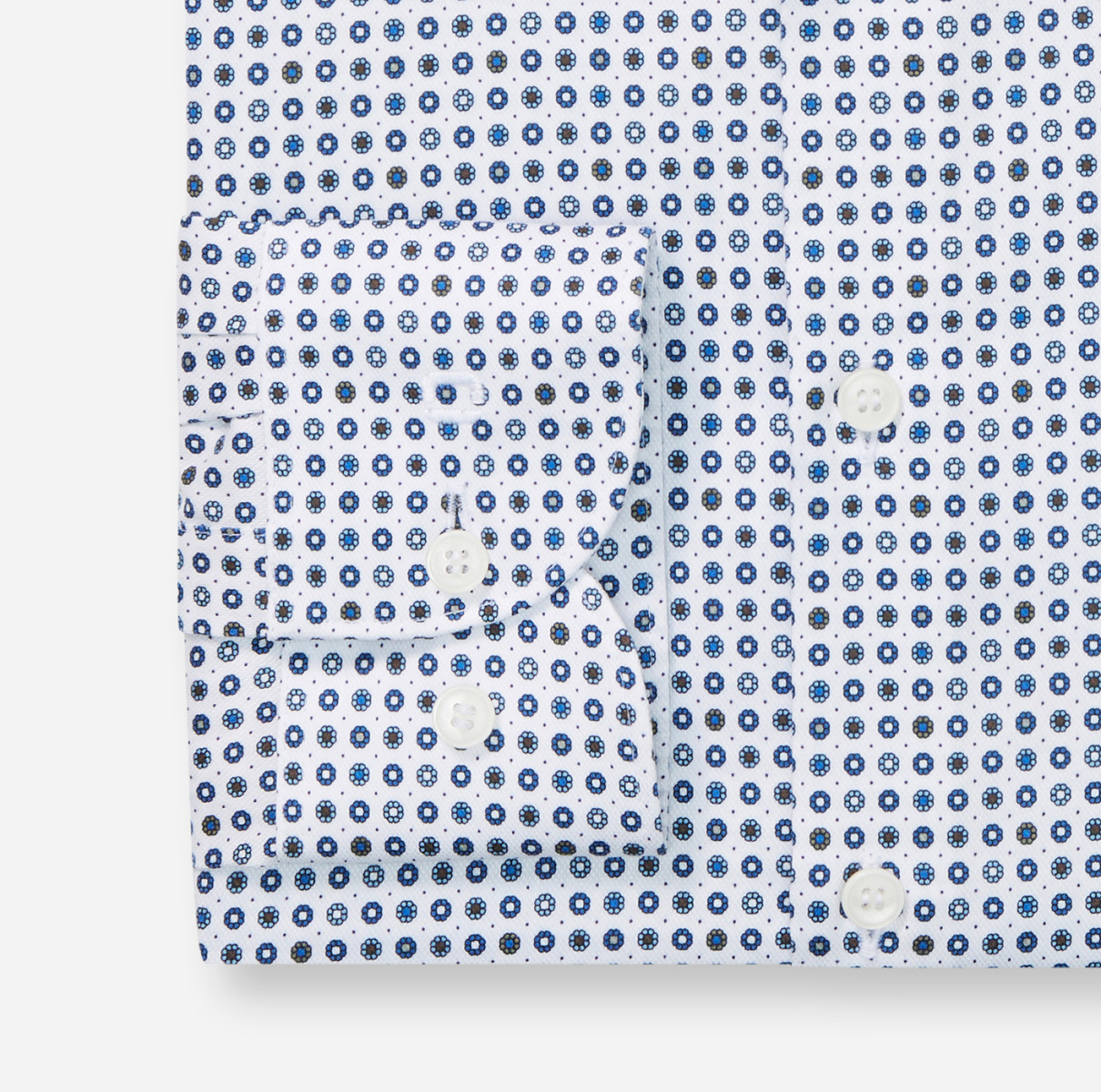 Olymp Body Fit: Businesshemd - blau/weiß (00)