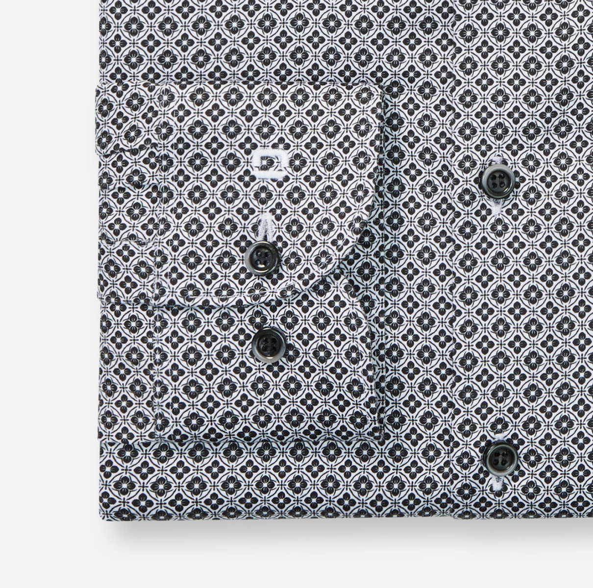 Olymp Body Fit: Business Shirt - black/white (68)