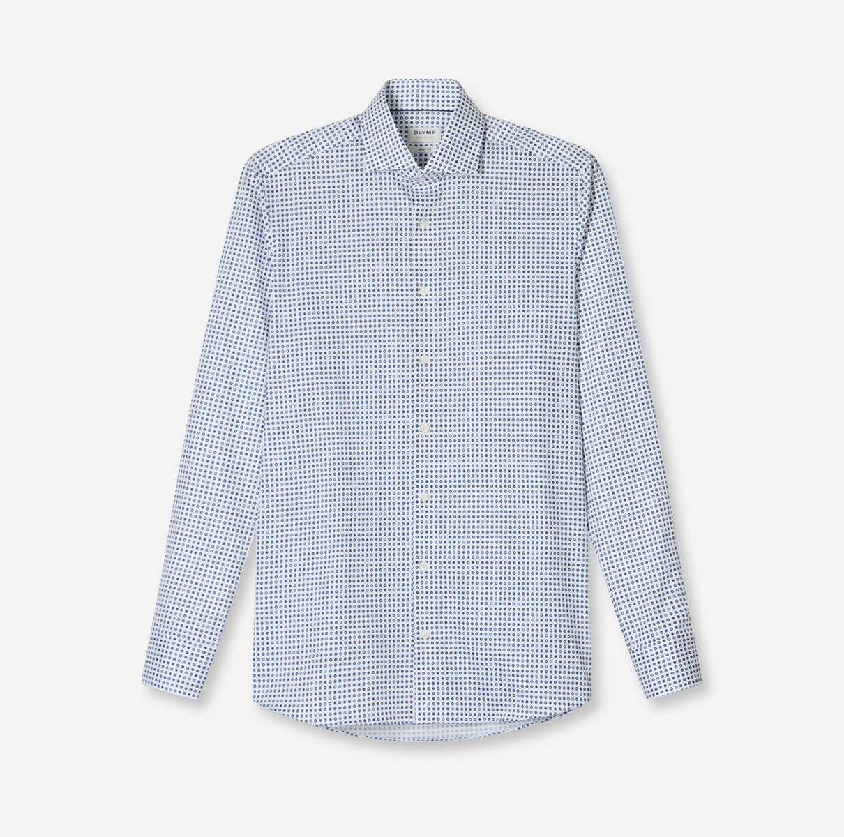 Olymp Body Fit: Businesshemd - blau/weiß (00)